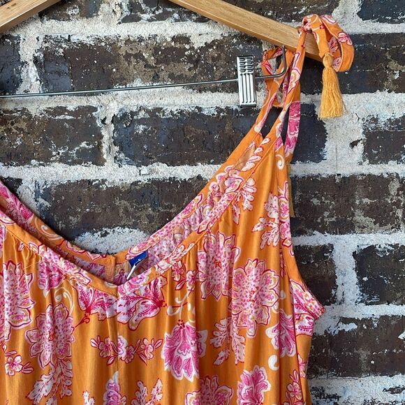 Old Navy All Day Sleeveless Pink Floral Maxi Dress Size Small - Picture 6 of 11